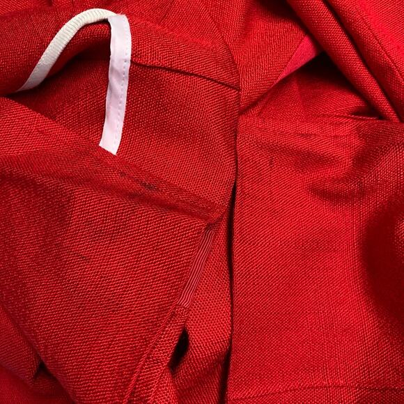 PETER DO Size S Red Viscose Blend Tapered Zip Fly Casual Pants - Picture 7 of 7